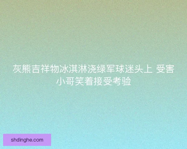 灰熊吉祥物冰淇淋浇绿军球迷头上 受害小哥笑着接受考验